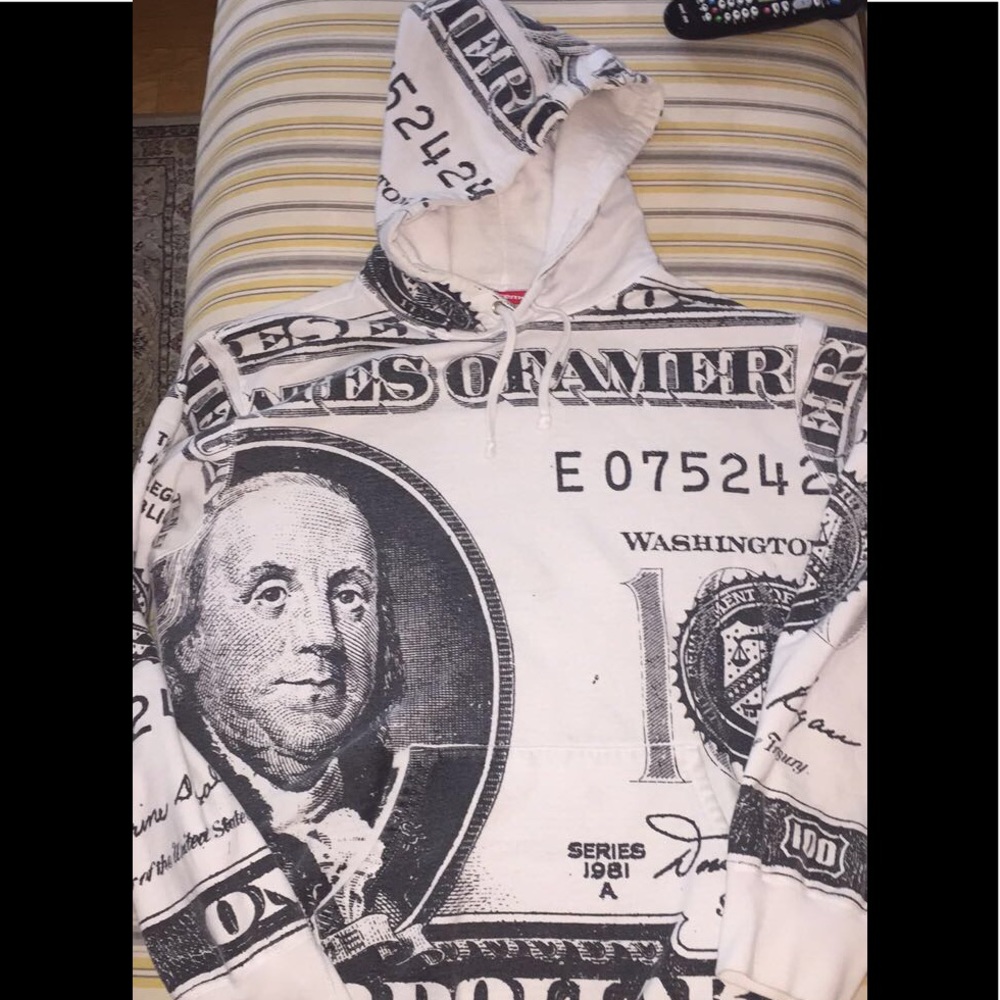 Supreme $100 bill hoodie